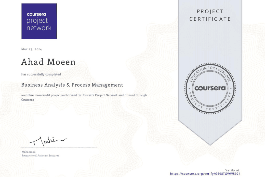 Business Analysis & Process Management